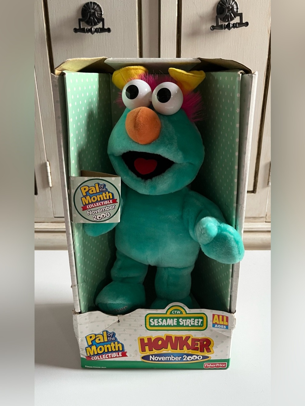 Vintage NIB Honker Sesame Street Plush Toy Pal Of The Month Fisher Price 2000